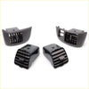 Set of four black plastic car air vents with matte and glossy finish for isuzu dmax holden rodeo ra gmc canyon 2002-2012