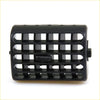 Black plastic air vent cover with grid pattern and center knob for ventilator air trim mazda b2200 1985-2006