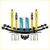 Yellow and black dobinsons twin tube nitro gas lift kit with teal coil springs for volkswagen amarok 2022 on