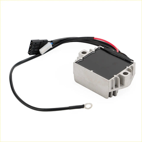 Silver rectangular motorcycle rectifier with black top and multi-pin connector for benford terex roller 4wd offroad use