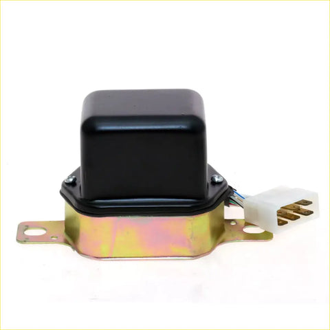 Black rectangular ignition coil with metallic base and white connector for voltage regulator on Nissan Datsun Fairlady