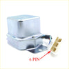Silver metallic rectangular voltage regulator relay with 6-pin connector and wiring for nissan pulsar langley 78-82 jdm