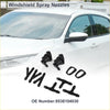 Black plastic washer nozzle and 3 hose connectors for Toyota ute windshield spray, perfect for 4wd and offroad use