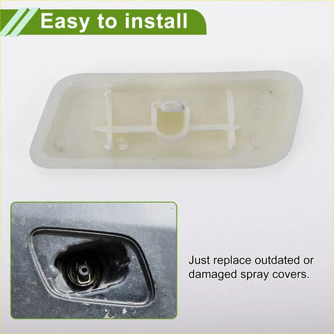 Clear plastic washer spray nozzle cover for toyota land cruiser 2016-2021 designed for easy replacement