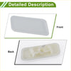 Back side of white rectangular silicone adhesive washer nozzle cover for Toyota Land Cruiser 2016-2021 with textured surface and internal structure