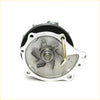 Silver metallic water pump assembly with black rubber belt housing and brass shaft for nissan gloria cedric 2.0l 1979-1983