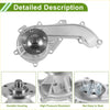 Silver metallic water pump for toyota fortuner 2004-2015 with durable housing and rust-resistant finish for engine cooling