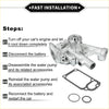 Silver aluminum water pump with integrated housing and threaded ports for toyota 1z 2z 11z 12z 13z models