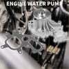 Silver metallic engine water pump with central hub flanged mounting points gaskets and bolts for toyota fortuner 2004-2016