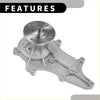 Silver metallic car water pump with circular top plate and mounting holes for toyota 4runner 2.4l 1985-1995