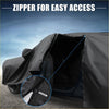 Black zipper with cover label on the pull tab of waterproof 210d-pu oxford car cover for toyota highlander