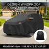 Black windproof waterproof aluminum film car cover with orange trim and storage bag for toyota BZ4X 2022-2023