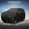 Black waterproof aluminum film car cover with orange reflective strips for toyota sequoia side mirrors and bumper
