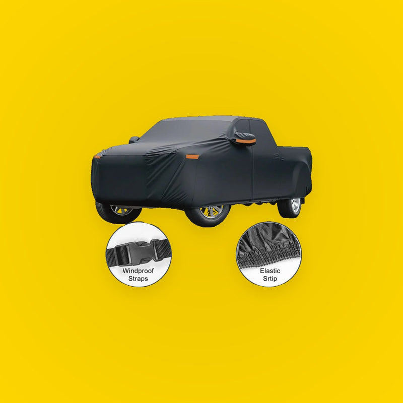 Waterproof Car Cover with Driver Door Zipper for Toyota Tundra