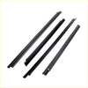 Black rubber windshield wiper blades for weatherstrip door outer fit Toyota Hilux 1997-2005 shown from the back side