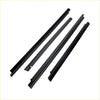 Four black rubber weatherstrip door outers with sleek tapered design for toyota hilux 1997 2005 use