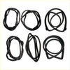 Black rubber weatherstrip set for toyota hilux n80 rn90 yn106 ln108 windows 1988-1997 back side view