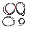 Black rubber weatherstrip set with red adhesive backing for Toyota Hilux 2-doors 2004-2015 window and door frames