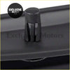 Black plastic car trim fastener with cylindrical body and three vertical slots for ford f250 f350 f450 weatherstrips