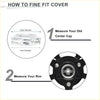 Chrome-finished wheel center cap for toyota land cruiser 2008-2021 with sleek circular design and clip mechanism