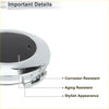 Wheel center cap for toyota land cruiser 2008-2021 with chrome finish black center and silver plastic edges