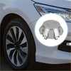 Silver metallic wheel center cap with multi-faceted petal design for toyota fj cruiser 2007-2014 titanium tone plastic