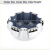 Silver and black plastic wheel center cap with multi-faceted design for Toyota Land Cruiser 2008-2023