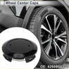 Black glossy plastic wheel center cap with circular design and square indentations for toyota land cruiser 2016-2021