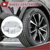 White plastic wheel center cap with four spoke raised design for toyota rav4 2006-2012 silver tone plastic