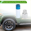 Blue and white chrome hexagonal wheel lock lug nut anti-theft key socket for toyota tire security removal