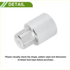 Silver chrome finished wheel lock lug nut key with hexagonal head for anti theft use on toyota wheels