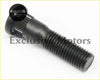Black coated lug nut with textured knurled head and threaded shaft for wheel studs metric and imperial sizes