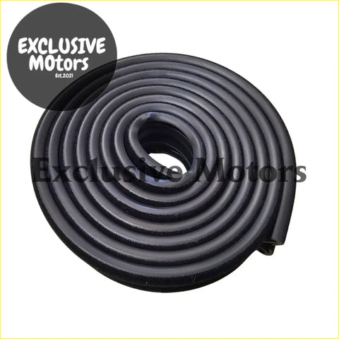 Black rubber weather stripping coiled tightly in a spiral for holden commodore vb-vl front door window channel kit