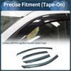 Black glossy plastic window deflectors with precise tape-on installation for 2019-2022 toyota avalon side windows