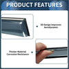 Dark gray sleek 3d window deflector with chrome trim for toyota highlander side window vent visors 2008-2013