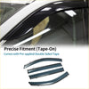 Black glossy plastic window deflectors with sleek curved design for toyota highlander side windows 2014-2019