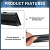 Black sleek 3d window seal with thicker corrosion resistant material for toyota highlander 2014 side vent visors