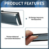 Dark gray sleek 3d window deflector with chrome trim for toyota rav4 2006-2012 side window vent visor