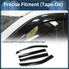 Black glossy plastic window deflectors for toyota rav4 2019 with easy tape-on side window vent installation