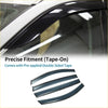 Black glossy plastic window deflectors with sleek curved design for toyota sienna 2021-2024 side windows