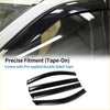Black glossy plastic window deflectors for toyota sienna 2021 with sleek curved design set of side vent visors