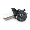 Black and silver car window motor regulator with cylindrical metal housing and plastic casing for toyota hilux 2004-2016