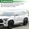 White suv with black wheels and side steps featuring window weatherstrip trim seal belt for toyota 681630c031 681640c031