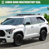White rubber lower door weatherstrip seal for toyota suv window weatherstrip trim seal belt no 681630c031 back side