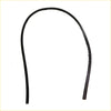 Black rubber windshield upper center moulding for nissan navara d22 1997-2004 with smooth flexible texture and tapered ends