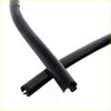 Black rubber windshield upper center moulding with u-shaped weather stripping for nissan navara d22 1997-2004
