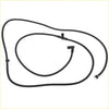 Black rubber windshield washer hose with two angled connectors and white cap for ford f-250 f-350 2011-2016
