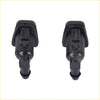 Black plastic windshield washer hose and jet nozzles for ford f-250 f-350 2011 to 2016 shown from the back side