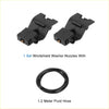 Black plastic windshield washer nozzles with 1.2m fluid hose for toyota 4wd ute offroad use