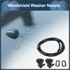 Black plastic windshield washer nozzle with ergonomic design and dual spray holes for toyota 4wd ute offroad use